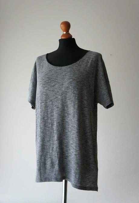 Šedé melírované tričko s krátkym rukávom, new look,l