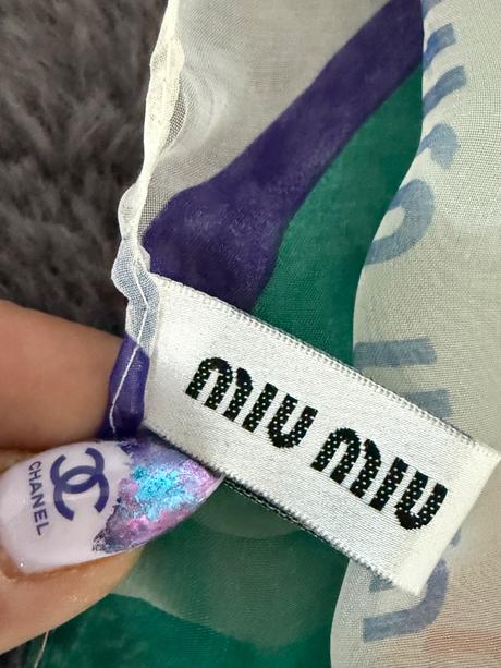 Hodvábny šál miu miu, l