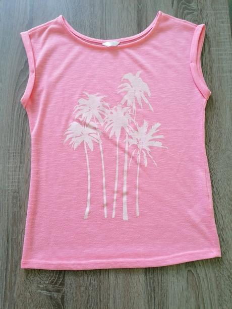 Ružové tielko s palmou, xs
