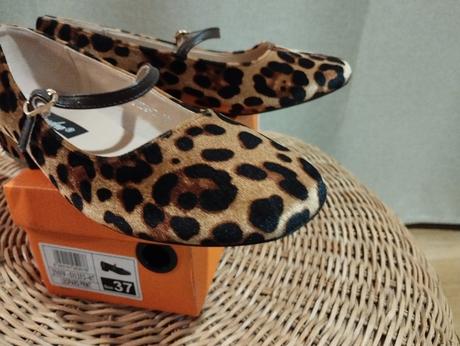 Tigrované baleríny, veľ. 37 - ako nové, 37