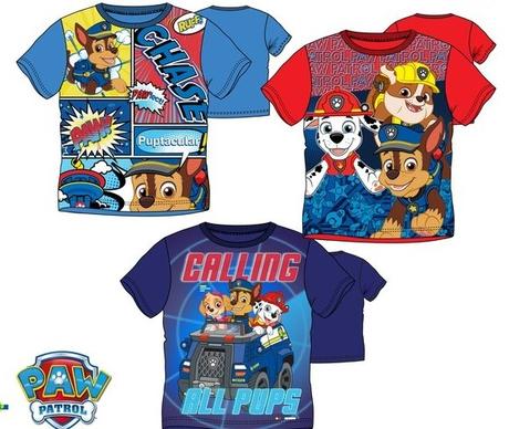 Tričko paw patrol se 1467 červené, disney,98 / 104 / 110 / 116