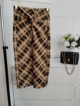 Štýlová károvaná midi sukňa pull&bear, pull&bear,36 / s