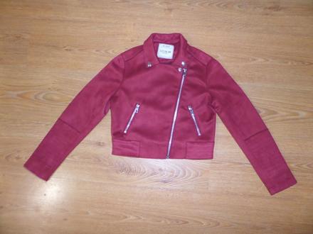 Zamatová bordová bunda, 140