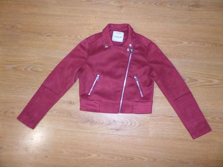 Zamatová bordová bunda, 140