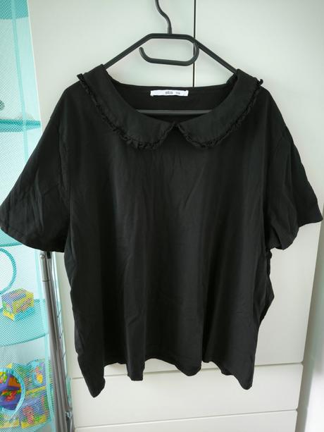 Čierne tričko s límčekom, xl