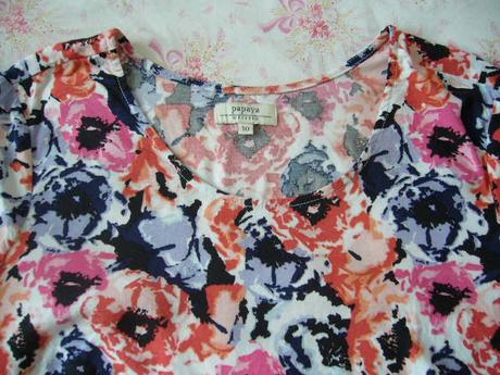 Predlžena bluzka, papaya,m