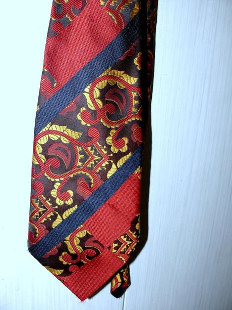 Pánska kravata pestrofarebná červená-modrá, 