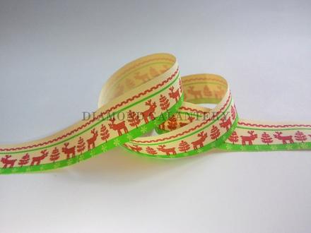 Bavlnená stuha 20 mm - sobíci, 