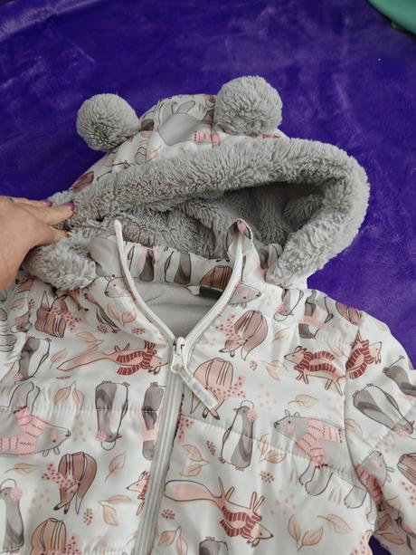 Krásna bunda zimná vyteplená flisom 110, 104