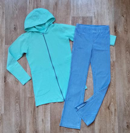 Mikina a džegíny, h&m,152