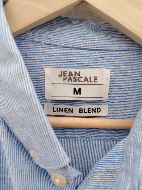 Pánska pásikavá modro biela košeľa s krátkym rukáv, takko,m