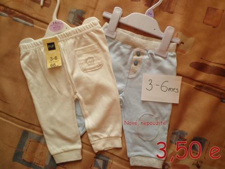 1ks tenké nohavičky 3-6mesiacov - už len svetlé, f&f,68