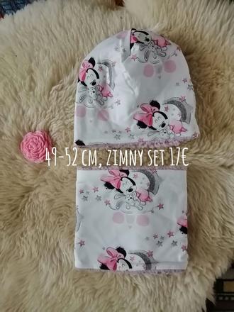 Čiapka a nakrcnik - minnie, 98 / 104 / 110 / 116
