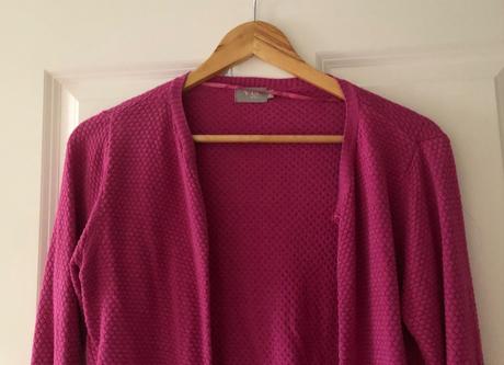 Cyklámenový kardigán, vrs, m/38, m