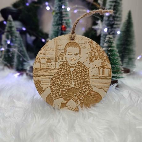 Vianočná ozdoba z fotky,