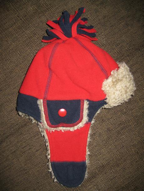 Teplá čiapka baranica, flís+kožušinka, do 48 cm, gap,86