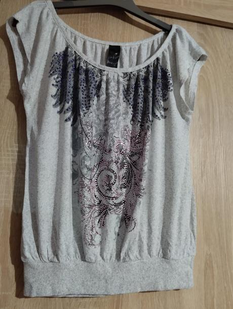 Zarga tričko s farebnými kamienkami, m