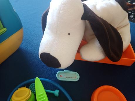 Veterinárna ambulancia. kniha, psík, box, 