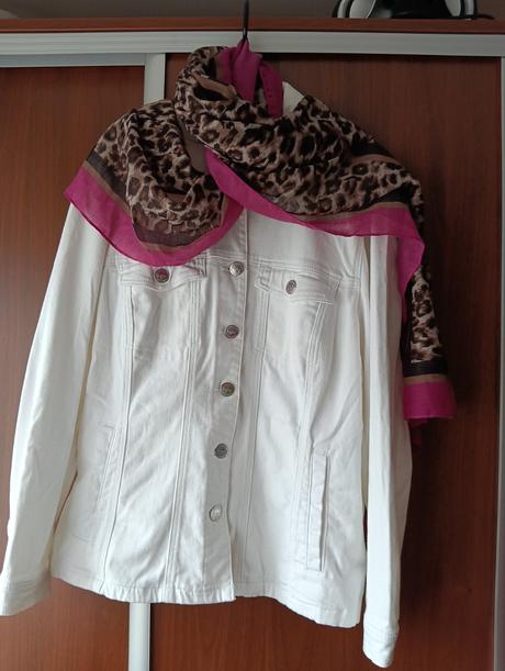 Biela riflové bunda, bonprix,48