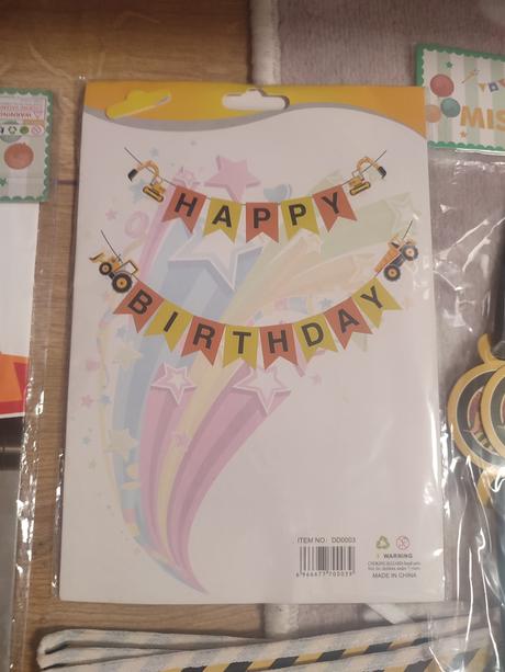 Stavebné stroje párty vyzdoba, 