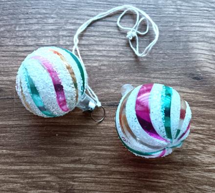 2x stará vianočná guľa, 