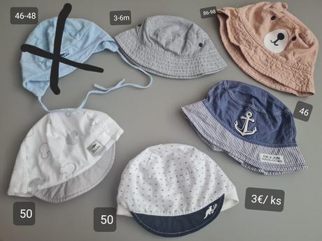 Čiapky capačky slipy chlapec, rada,50