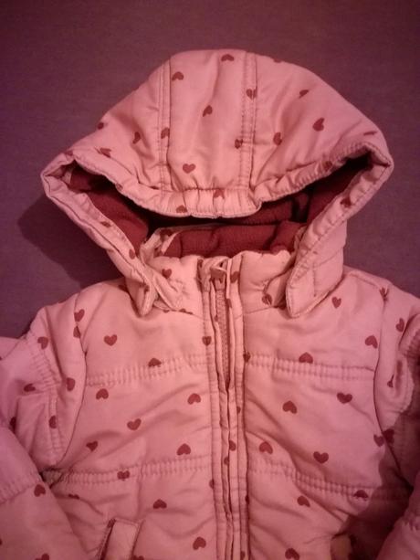 Zimná bunda so srdiečkami, dopodopo,80