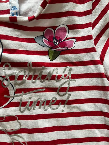 Prekrásne pásikavé tričko s kvetmi, mayoral,98