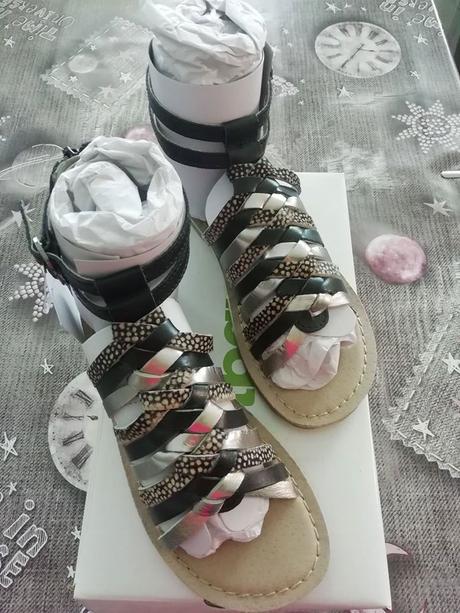 Kožené sandálky, vertbaudet,33