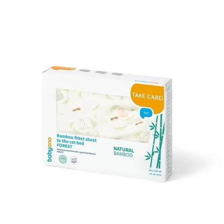 Babyono bambusové prestieradlo - les ecru 60x120, šírka (cm): 60,dĺžka (cm): 120