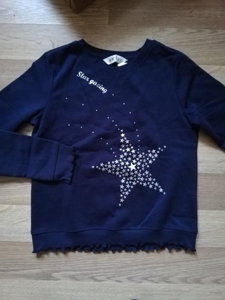 Tmavomodra mikinka, h&m,152