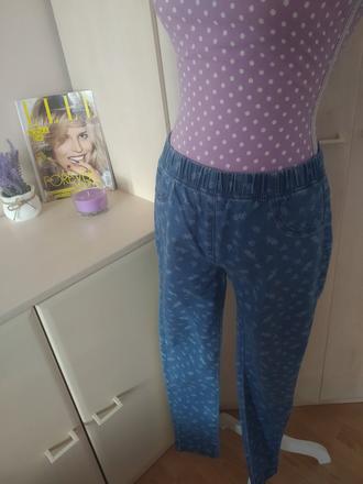 Dámske vzorované rifle na gumu, 40