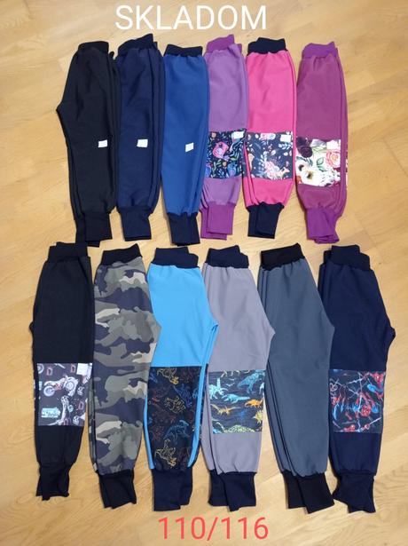 Softshellove nohavice h, 68 - 140