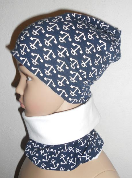 Set čiapka šmolko + tunel na krk obojstranné, 50 - 146