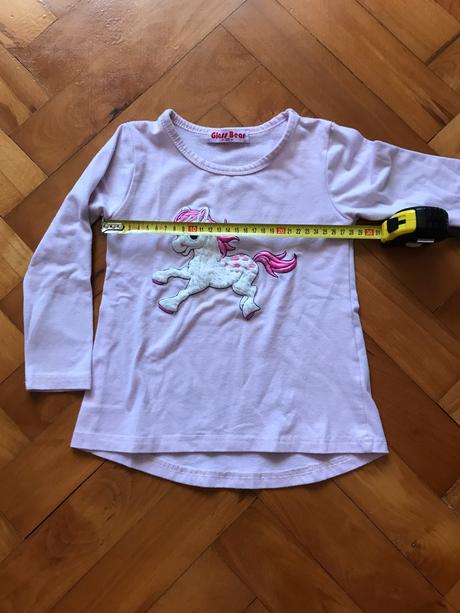Bledoružové tričko s koníkom - veľ. 98, 98