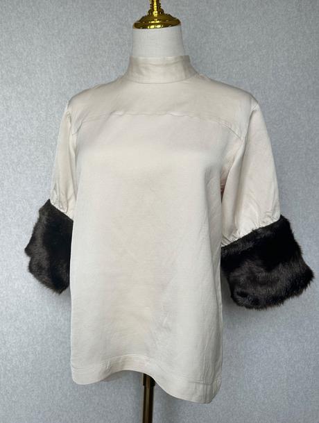 Zara top s kožušinovými rukávmi, zara,xs