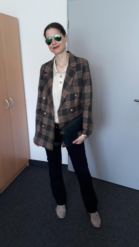 Vintage kárované sako - s, 36