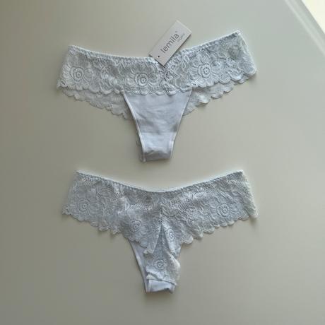 Tangá s čipkou 1942 biela, l / xl / xxl