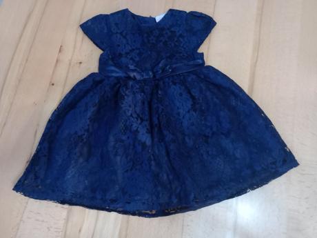 Šaty kvetované a navy modré, 104