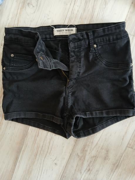 Dievčenské šortky v.36/38-modré predané, tally weijl,36