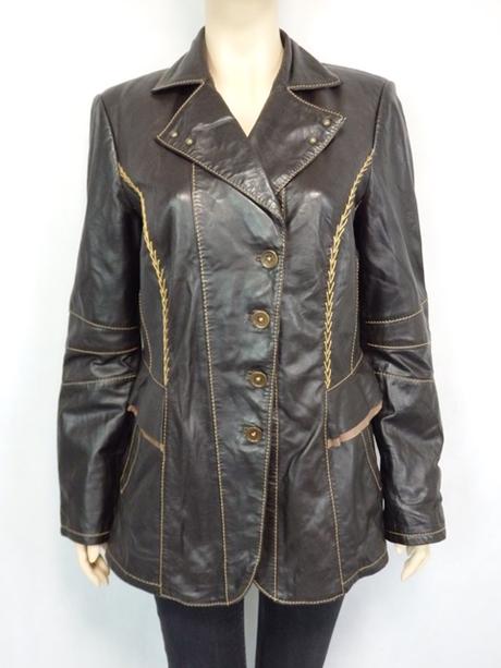 Luxusná kožená bunda biba, 40