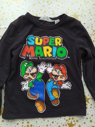 Tričko super mário, h&m,98
