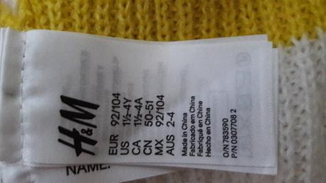 Pletená čiapka s brmbolcom, h&m,92 / 98 / 104