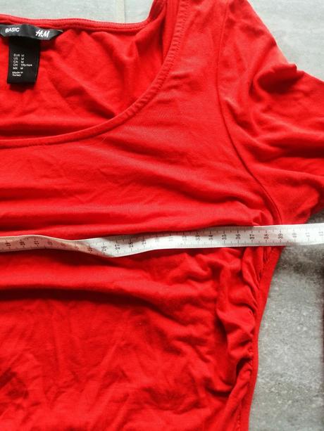 Červené šaty ham z viskóz. úpletu,v158-164,s-m, h&m,158