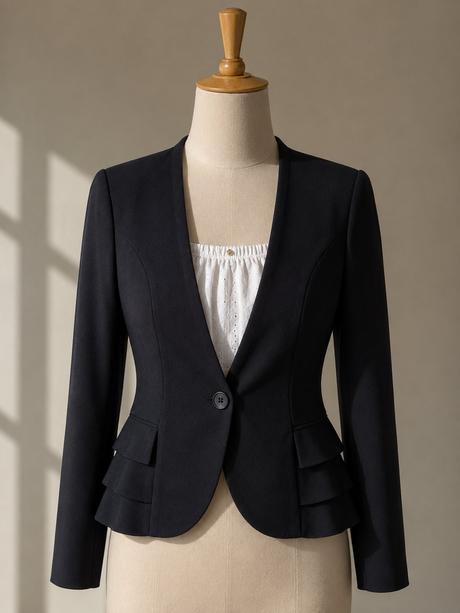 Čierne elegantné sako, h&m,34