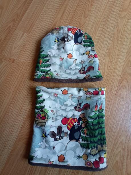 Zateplený set čiapka + nákrčník, 116 / 122