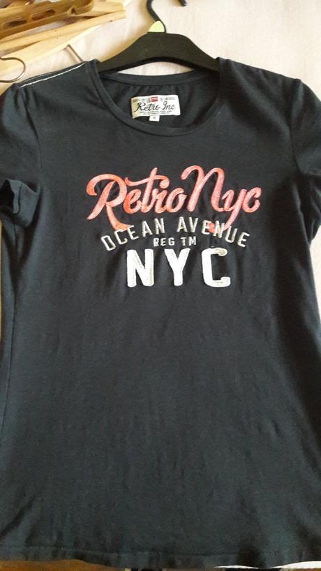 Tricko retro jeans, m