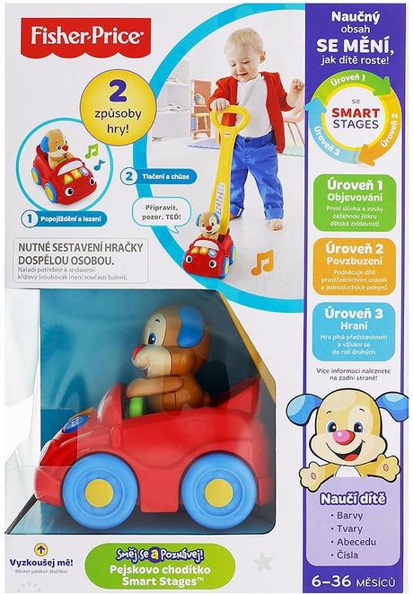 Fisher price dlk64 psíkovo chodítko smart stages s, 