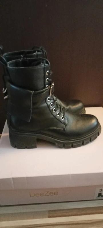 Členkové kožené čizmy na platforme vel. 36, 36