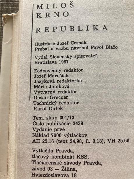 Republika-prvé vyd.1987, 